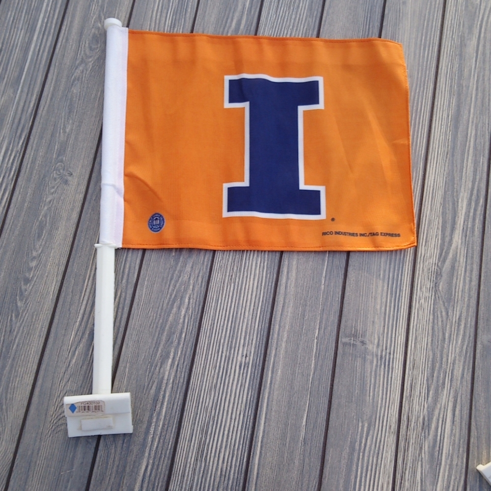 Rico Tag Express Illinois Fighting Illini Car Flag